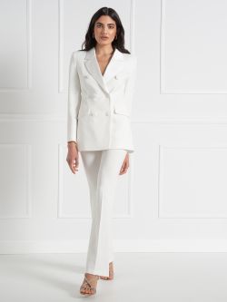 Bridal Collection Long Jacket with Lapels in Satin  Rinascimento