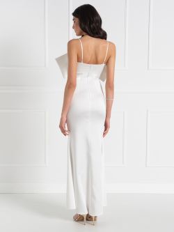 Bridal Collection Long Satin Dress with Bow  Rinascimento