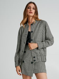Giubottino bomber Pied de poule  Rinascimento
