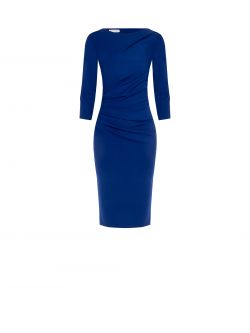 Milano-stitch sheath dress with gathered detail   Rinascimento