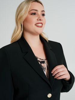 Veste curvy à deux boutons en tissu technique  Rinascimento