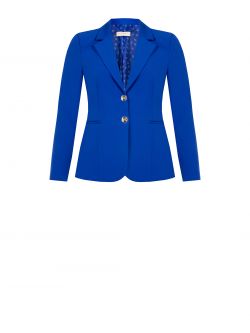 Curvy two-button jacket in technical fabric  Rinascimento