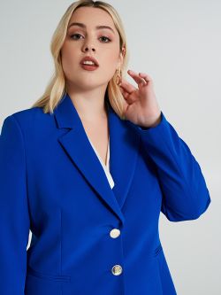 Curvy two-button jacket in technical fabric  Rinascimento