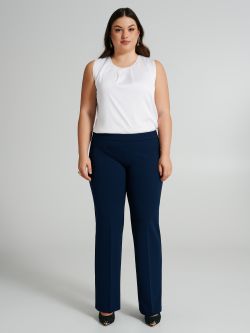 Curvy Palazzo-Hose aus Scuba-Kreppstoff  Rinascimento