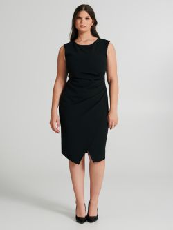 Abito tubino Curvy asimmetrico con arriccio  Rinascimento
