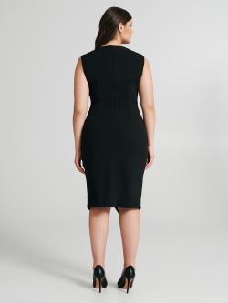 Abito tubino Curvy asimmetrico con arriccio  Rinascimento