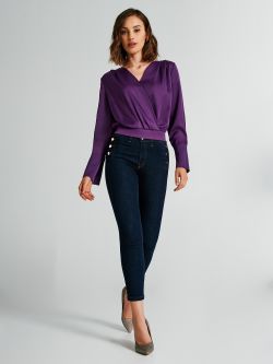 Boxy satin blouse   Rinascimento
