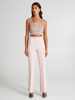 Crop top velluto con paillettes  Rinascimento