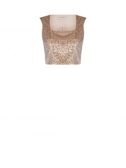 Crop top velluto con paillettes  Rinascimento
