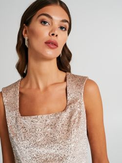 Crop top velluto con paillettes  Rinascimento