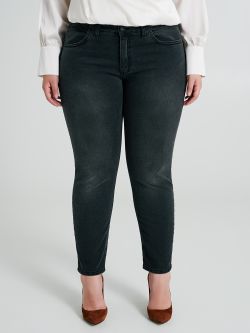 Curvy straight jeans with dark wash  Rinascimento
