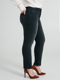 Curvy straight jeans with dark wash  Rinascimento
