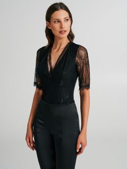 Bodysuit in lace with half sleeves  Rinascimento