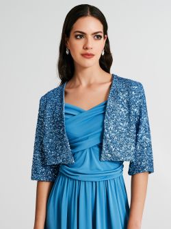 Coprispalle aperto in paillettes  Rinascimento