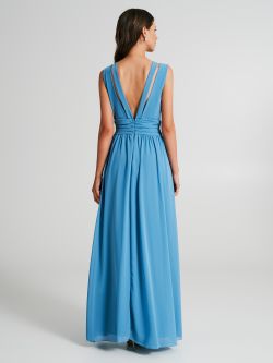 Georgette dress with ribbons   Rinascimento