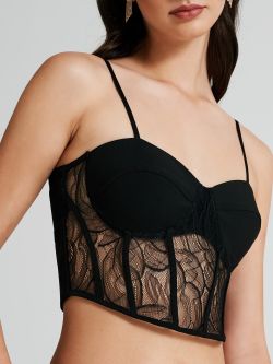 Top Bustier con inserti in pizzo  Rinascimento