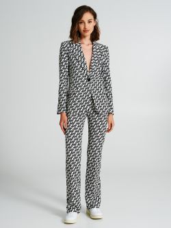 Veste à un bouton à motif géométrique   Rinascimento