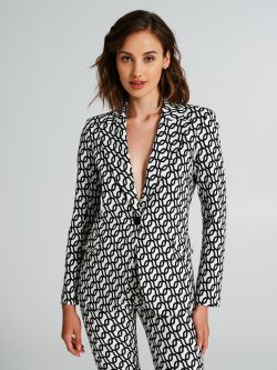 Veste à un bouton à motif géométrique   Rinascimento