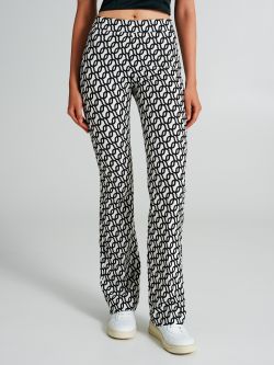 Geometric-print flared trousers  Rinascimento