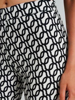 Geometric-print flared trousers  Rinascimento
