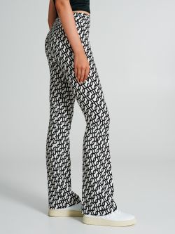 Geometric-print flared trousers  Rinascimento