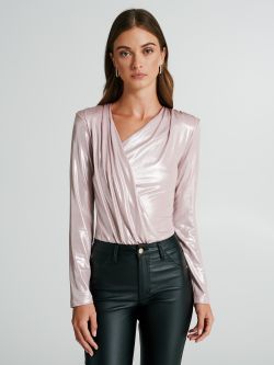Lamé-effect bodysuit blouse  Rinascimento