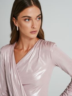 Lamé-effect bodysuit blouse  Rinascimento