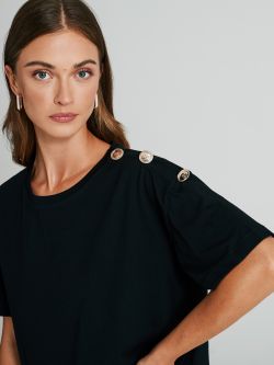 Boxy t-shirt with buttons  Rinascimento