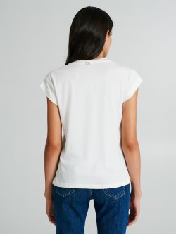 Abstract print cotton t-shirt  Rinascimento