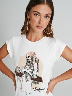T-shirt with girl print  Rinascimento