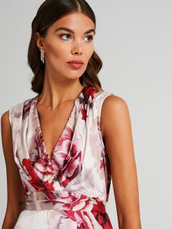 Floral satin dress  Rinascimento