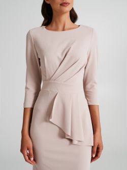 Robe fourreau à plis en néoprène  Rinascimento