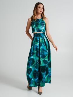 Fitted crop top with abstract print  Rinascimento