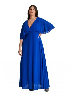 Curvy Georgette Empire-Waist Dress   Rinascimento