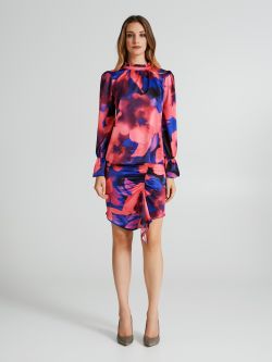 Blusa con stampa florale a lupetto  Rinascimento