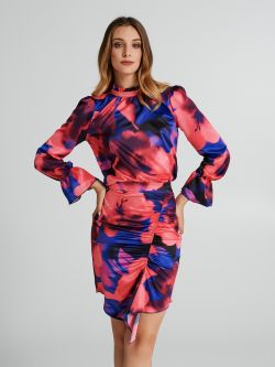 Blusa con stampa florale a lupetto  Rinascimento