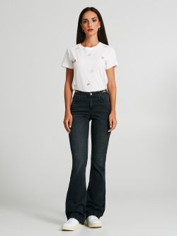 Jeans a zampa dettaglio gioiello   Rinascimento