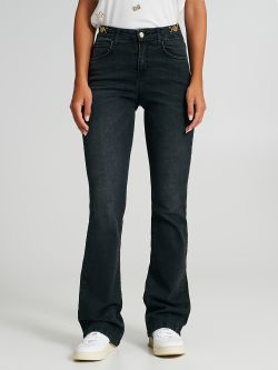 Jeans a zampa dettaglio gioiello   Rinascimento
