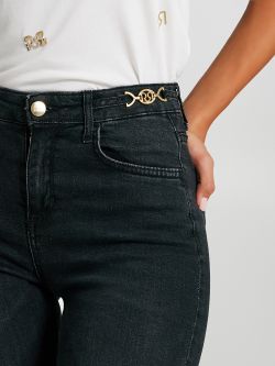 Jeans a zampa dettaglio gioiello   Rinascimento