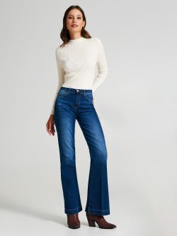 Jeans a zampa lavaggio sfumato  Rinascimento