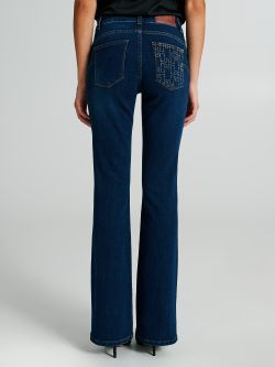 Jeans a zampa con tasca strass  Rinascimento