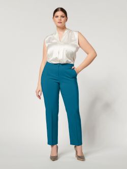 Curvy Trousers with Smock Stitching  Rinascimento