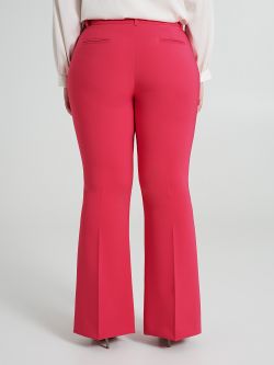 Curvy flared trousers in technical fabric  Rinascimento