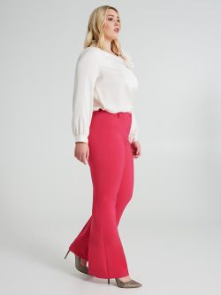Curvy flared trousers in technical fabric  Rinascimento