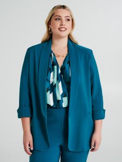 Offene Curvy-Jacke aus technischem Gewebe  Rinascimento