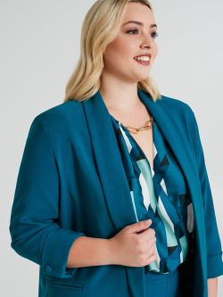 Offene Curvy-Jacke aus technischem Gewebe  Rinascimento