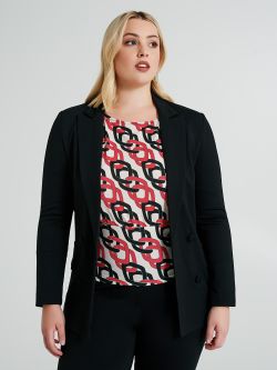 Curvy Open Jacket in Milano Stitch.  Rinascimento