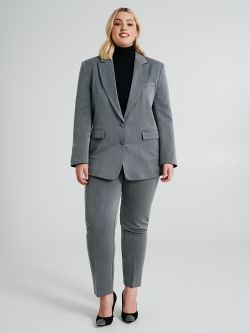 Curvy two-button jacket in cool wool  Rinascimento