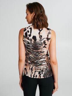Animal-print fitted top  Rinascimento
