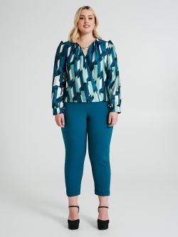 Blusa Curvy con stampa geometrica  Rinascimento